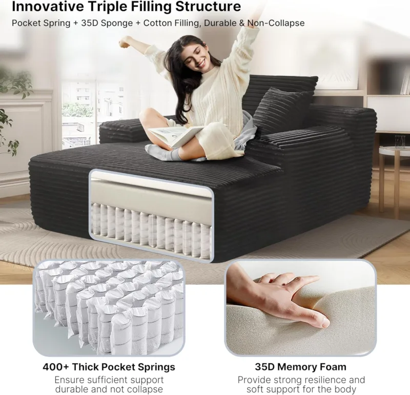 Spring-Compressed Sofa YF505 - Image 4