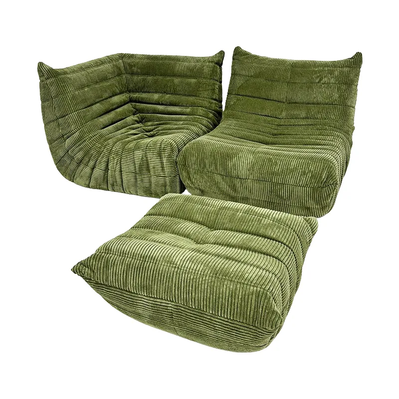 Togo sofa combined with corner seat, single seat and ottoman
