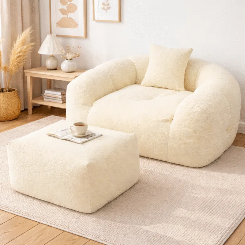 Compression leisure chair  featured white fabric for living room[YF624]